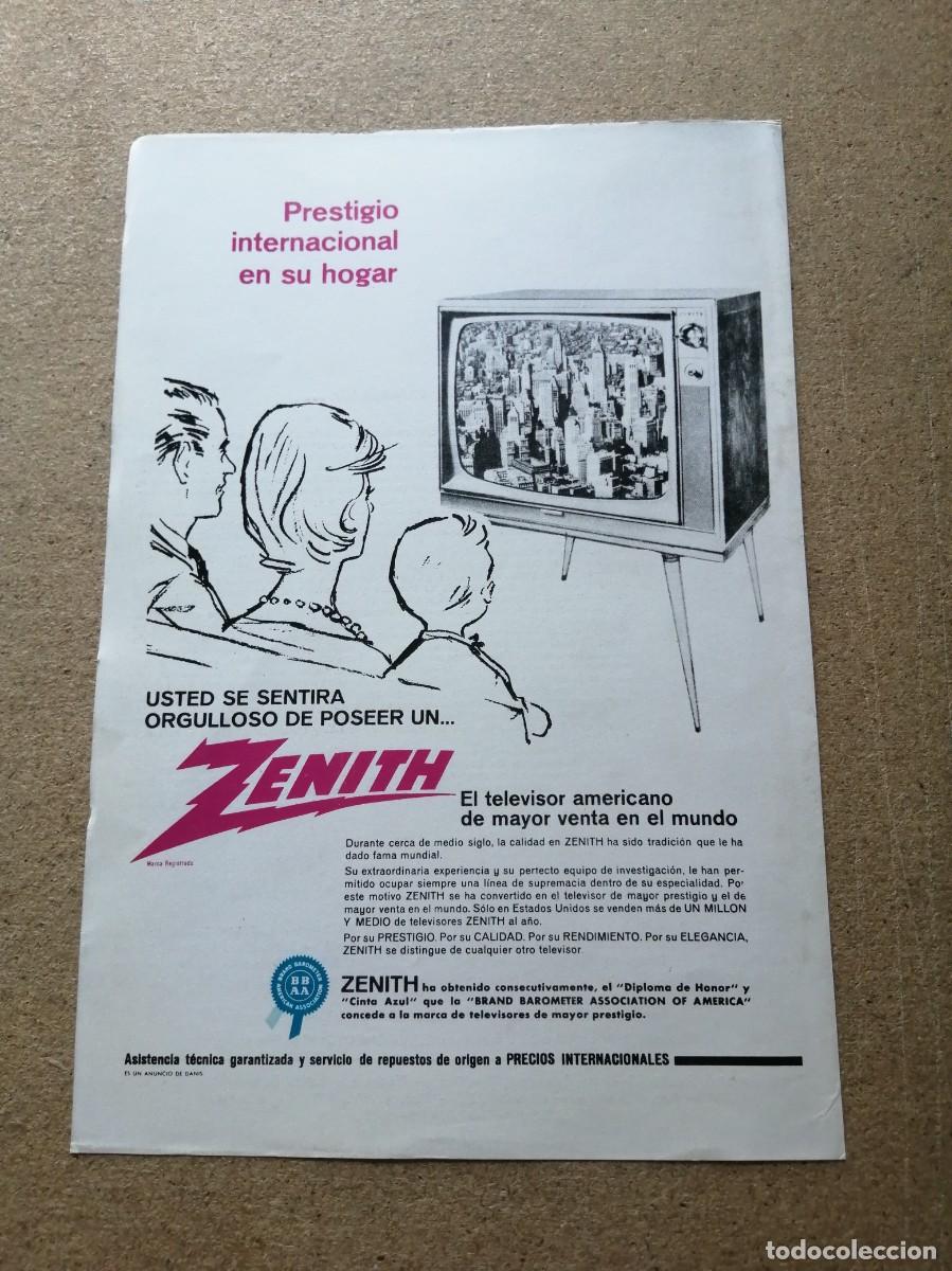 Otros art&iacute;culos de coleccionismo en papel: ANUNCIO. TELEVISOR ZENITH