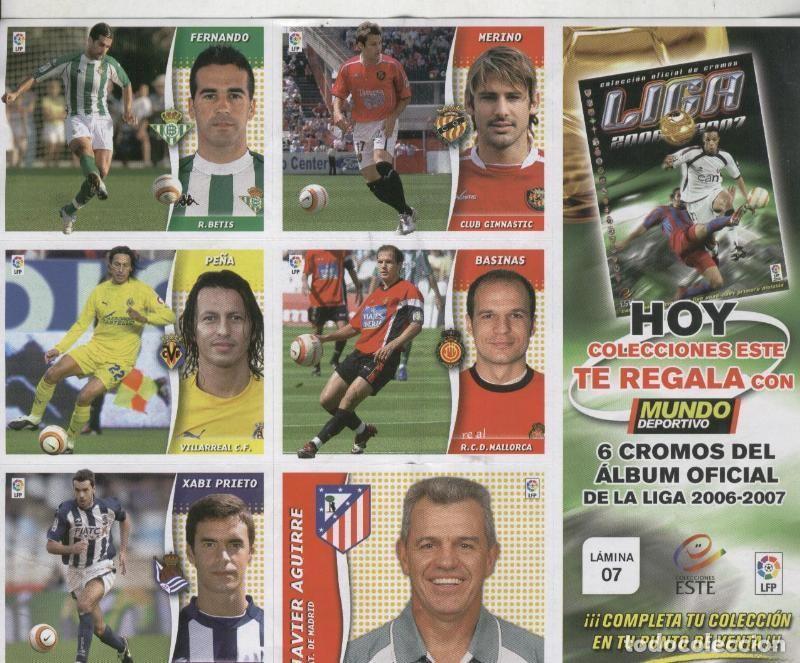 Otros art&iacute;culos de coleccionismo en papel: Liga 2006-2007: lamina 07 - Varios