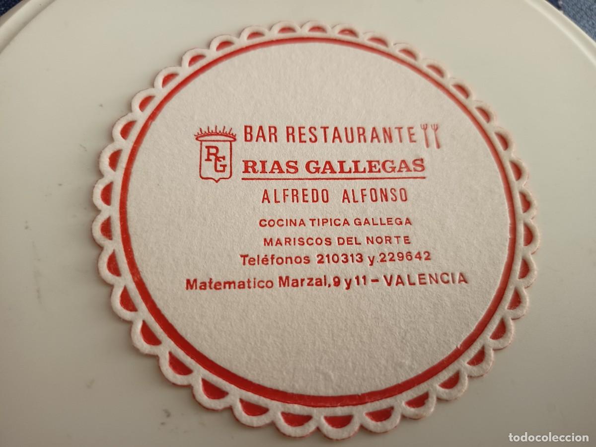 Otros art&iacute;culos de coleccionismo en papel: POSAVASOS BAR RESTAURANTE RIAS GALLEGAS-VALENCIA