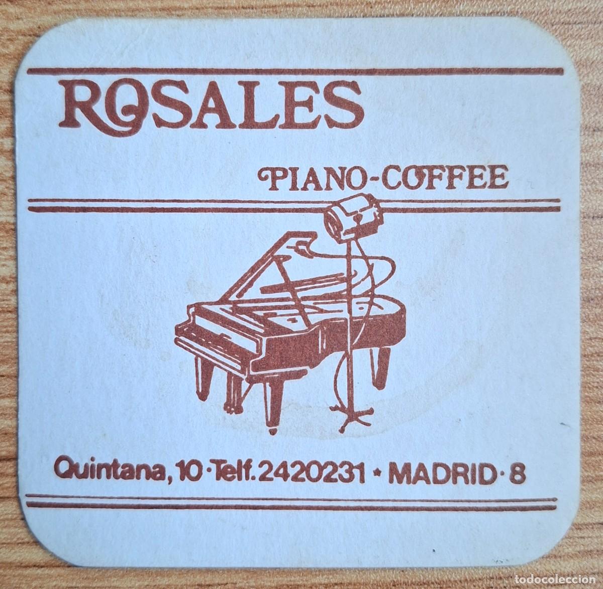 Otros art&iacute;culos de coleccionismo en papel: Posvasos Rosales Piano coffee - Madrid