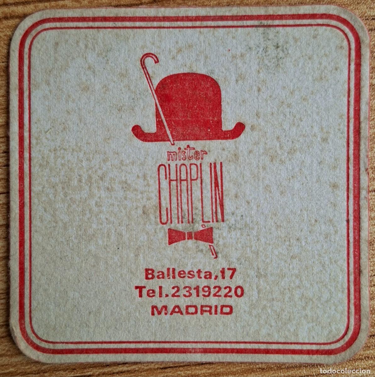Otros art&iacute;culos de coleccionismo en papel: Posvasos Mister Chaplin - Madrid