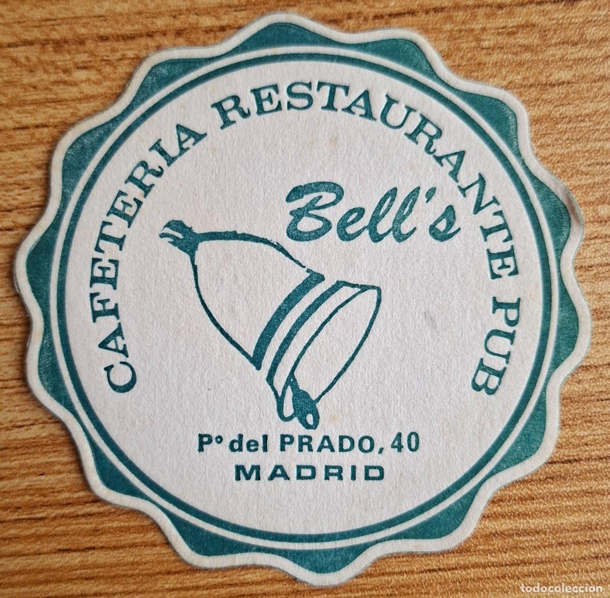 Otros art&iacute;culos de coleccionismo en papel: Posvasos Cafeter&iacute;a Restaurante Pub Bell's - Madrid