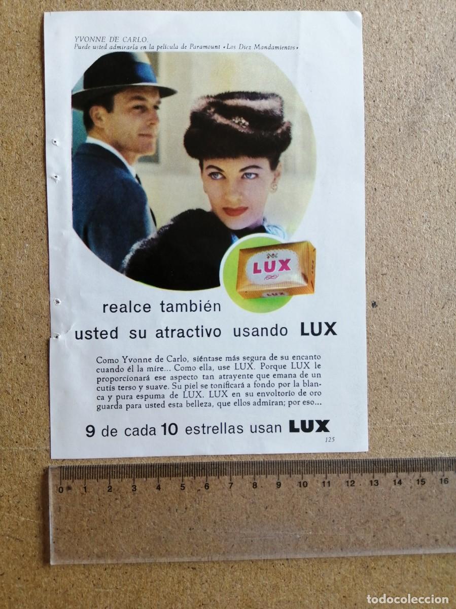Otros art&iacute;culos de coleccionismo en papel: ANUNCIO. JABON LUX (YVONNE DE CARLO)