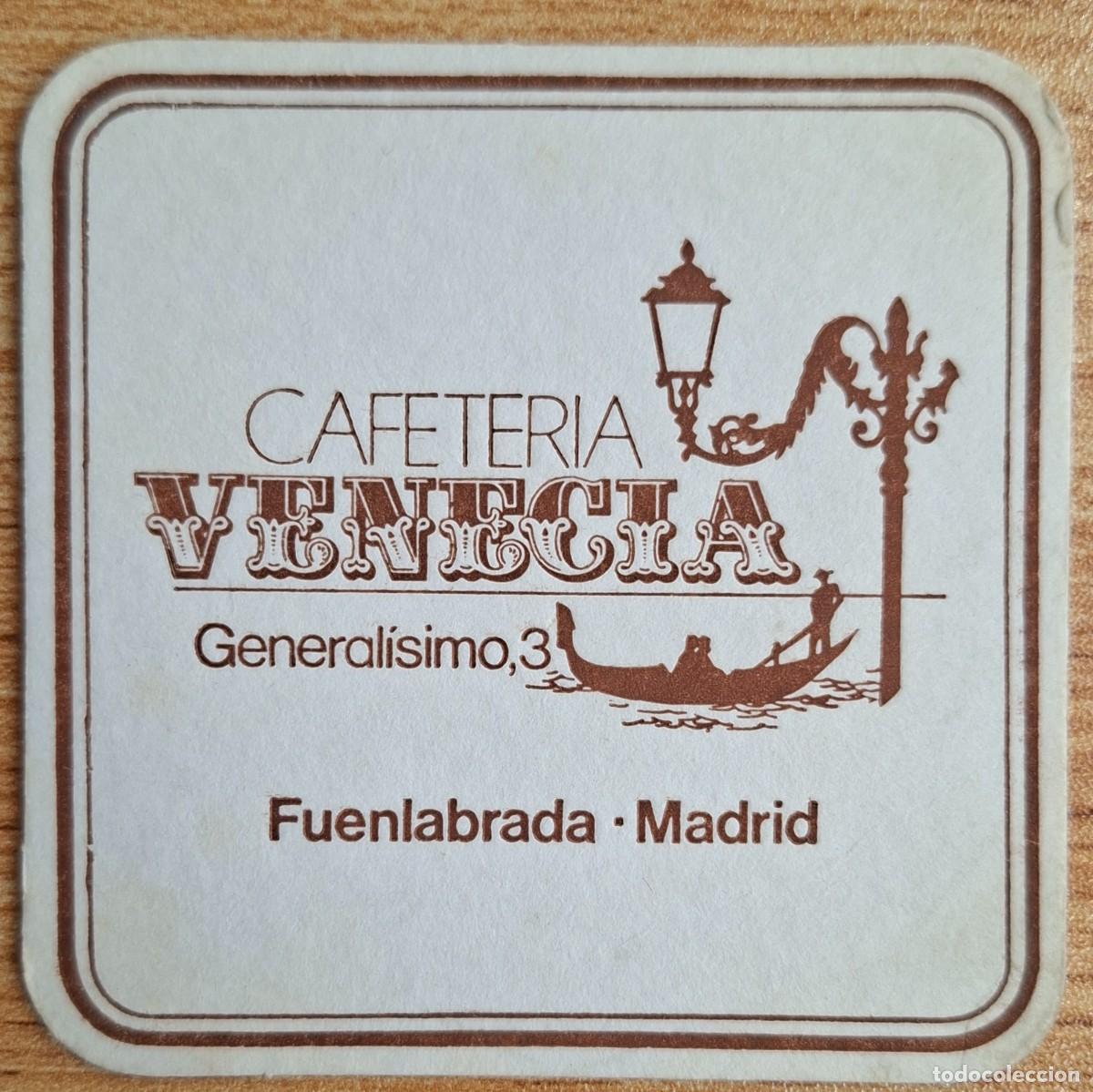 Otros art&iacute;culos de coleccionismo en papel: Posavasos Cafeter&iacute;a Venecia - Fuenlabrada (Madrid)