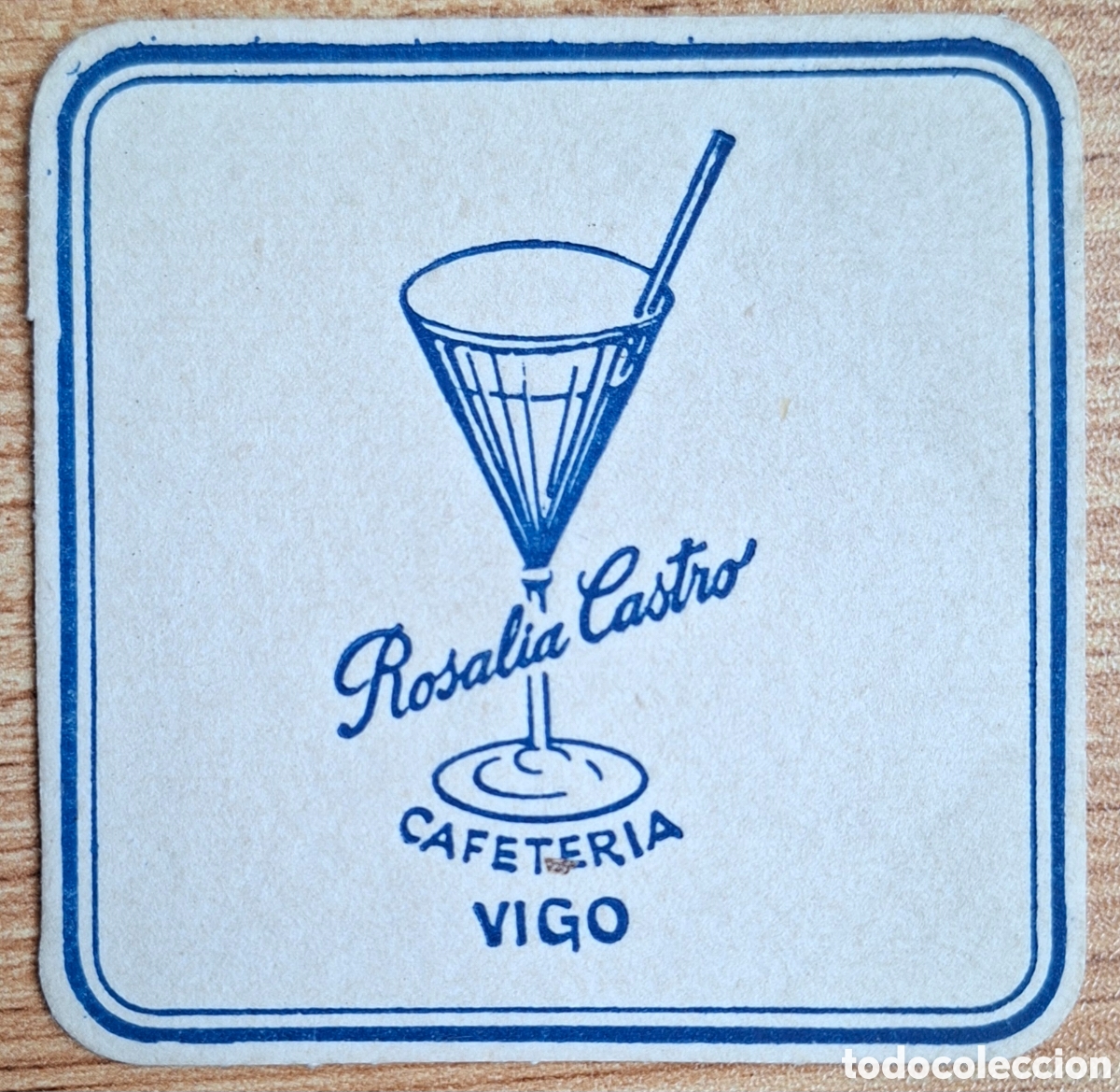 Otros art&iacute;culos de coleccionismo en papel: Posavasos Cafeter&iacute;a Rosal&iacute;a de Castro - Vigo (Pontevedra)