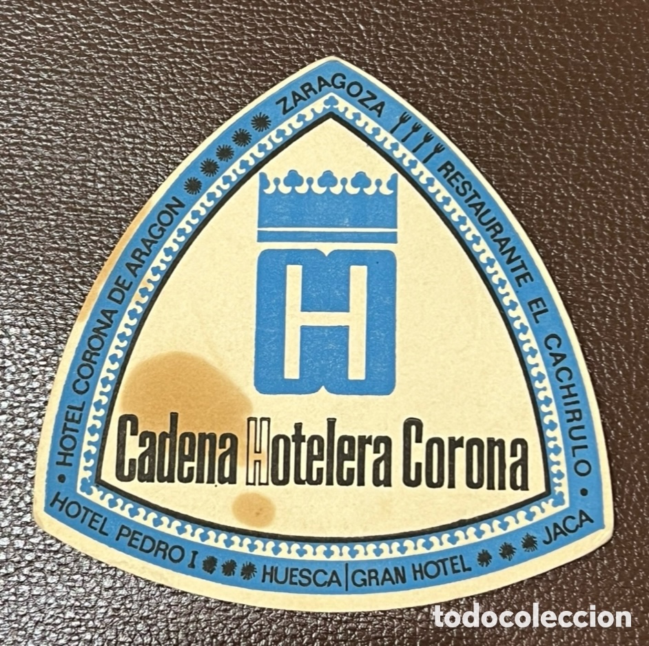 Otros art&iacute;culos de coleccionismo en papel: Posavasos. Cadena Hotelera CORONA. Zaragoza. A&ntilde;os 70.