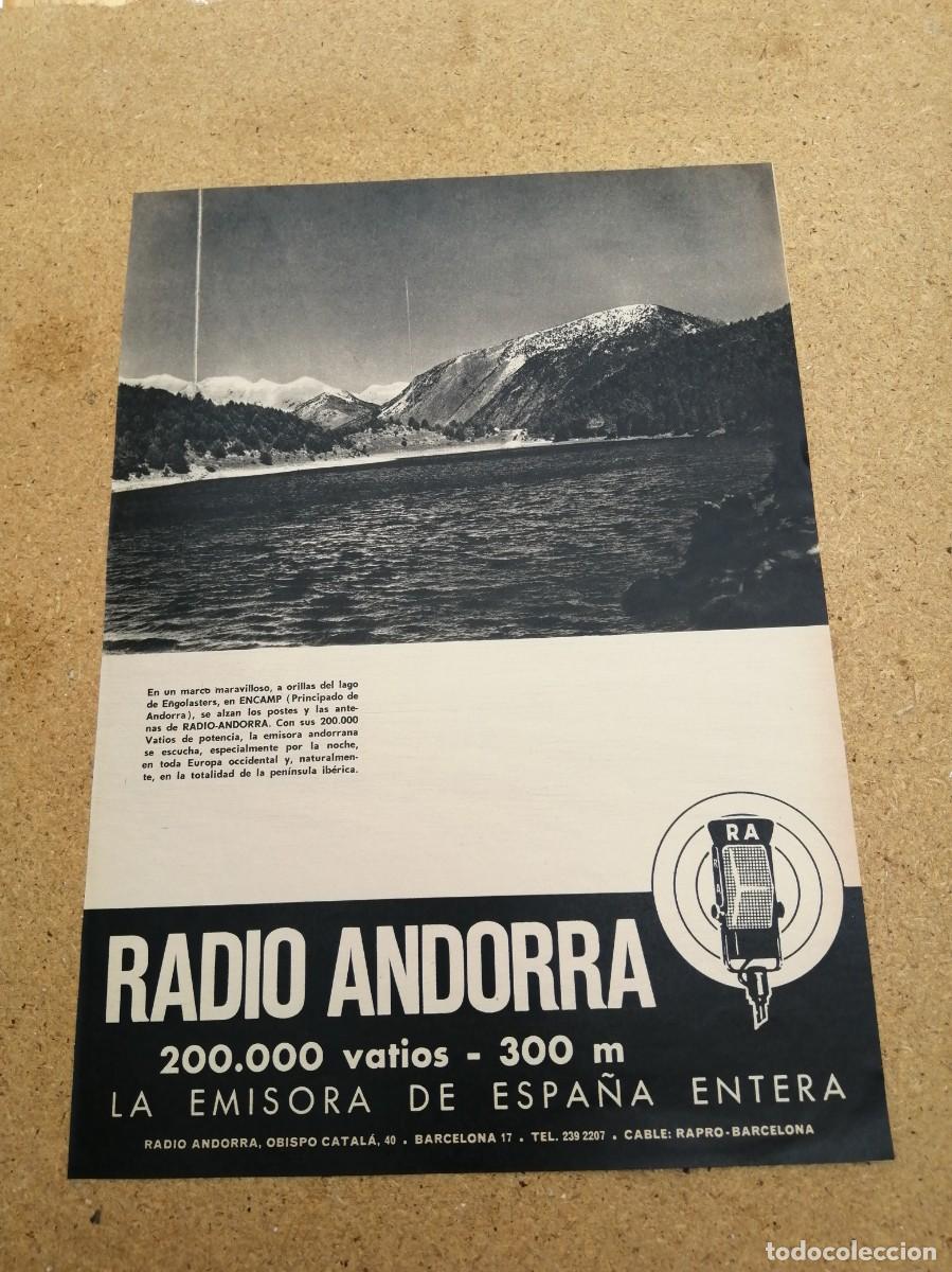 Otros art&iacute;culos de coleccionismo en papel: ANUNCIO. RADIO ANDORRA