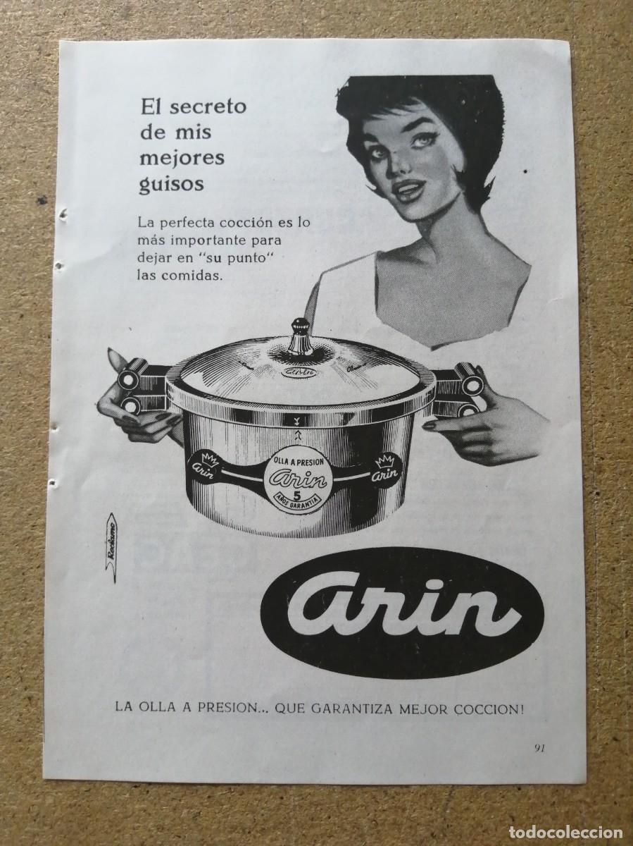 Otros art&iacute;culos de coleccionismo en papel: ANUNCIO. OLLA A PRESION ARIN