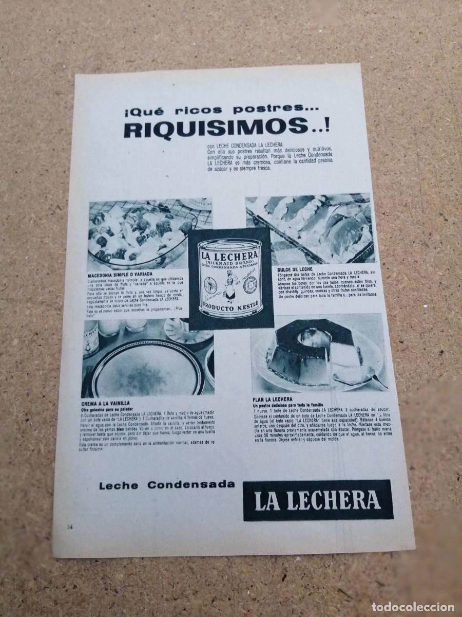 Otros art&iacute;culos de coleccionismo en papel: ANUNCIO. LECHE CONDENSADA LA LECHERA