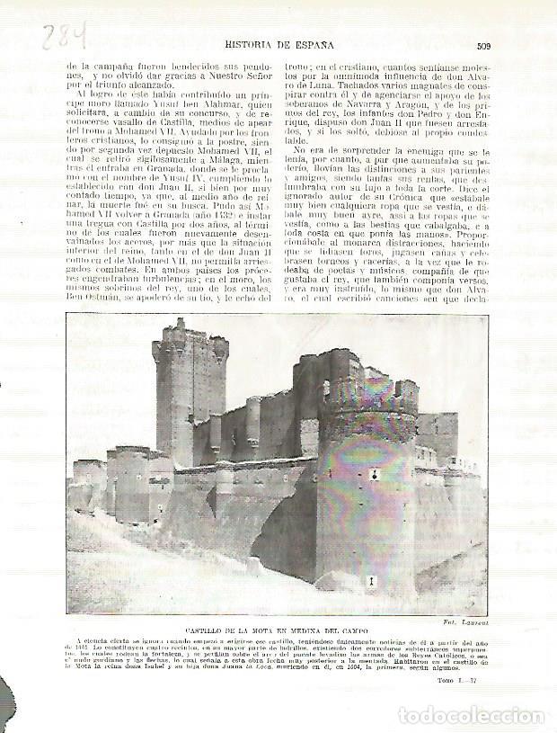 Otros art&iacute;culos de coleccionismo en papel: LAMINA 4797: Castillo de la Mota en Medina del Campo - Manuel Rodriguez Codola