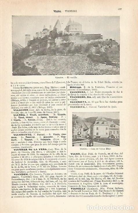 Otros art&iacute;culos de coleccionismo en papel: LAMINA ESPASA 28887: Castillo de Vianden Luxemburgo - Varios