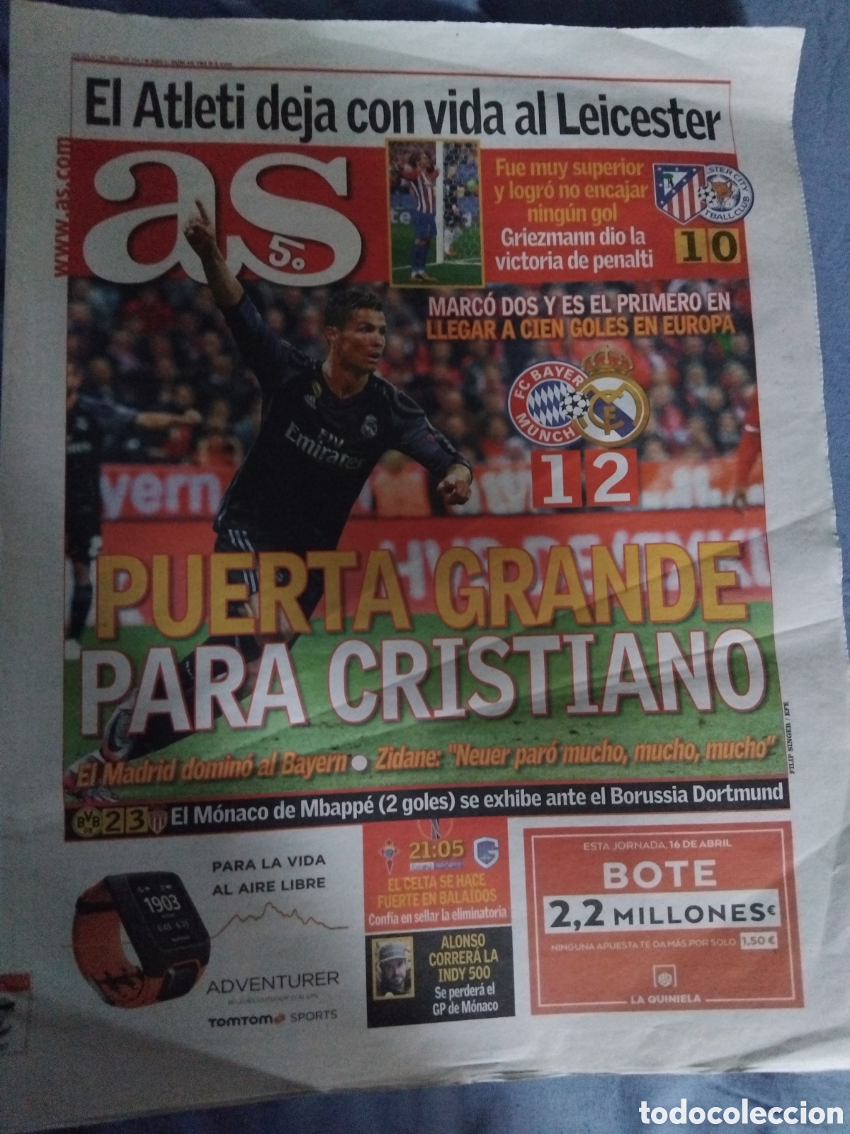 Otros art&iacute;culos de coleccionismo en papel: AzPeriodico CR7 100 Goles en champions 2017
