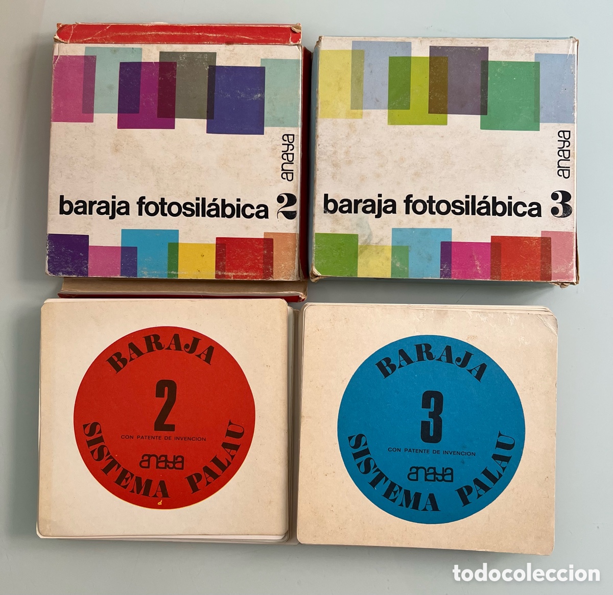 Otros art&iacute;culos de coleccionismo en papel: Barajas fotosil&aacute;bicas Anaya 2 y 3 completas. A&ntilde;o 1979