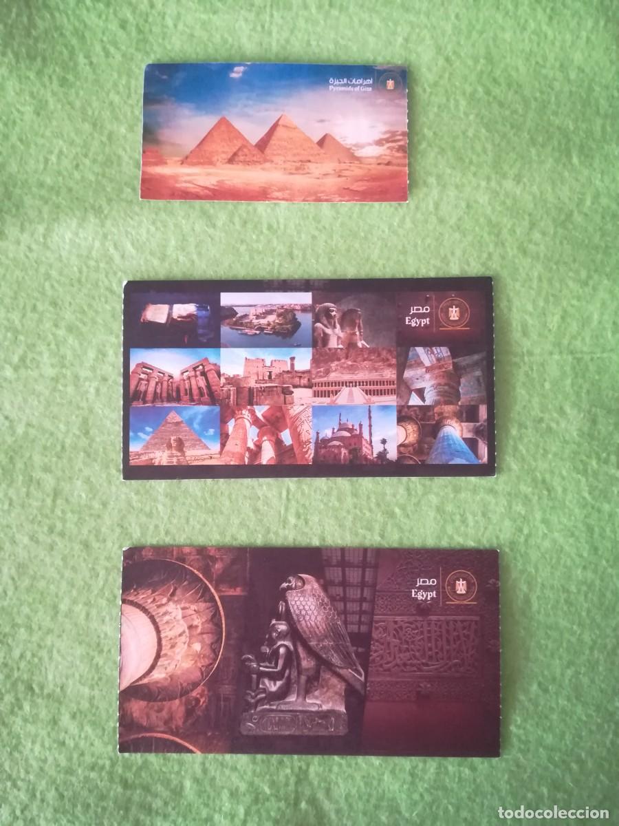 Otros art&iacute;culos de coleccionismo en papel: Lote 3 entradas monumentos y piramides egipto Saqqara Pyramids of Giza Khufu
