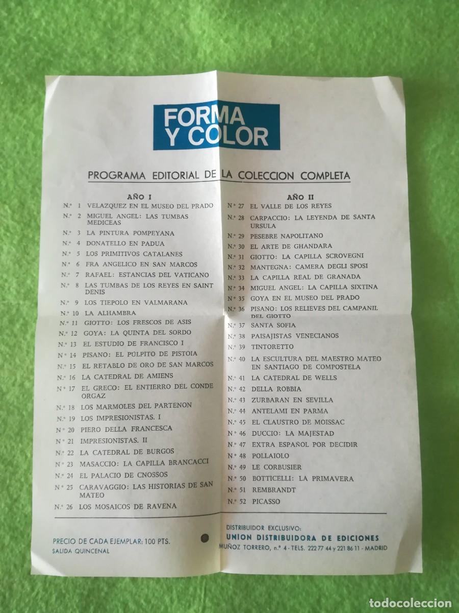 Otros art&iacute;culos de coleccionismo en papel: Hoja publicidad forma y color programa editorial antigua