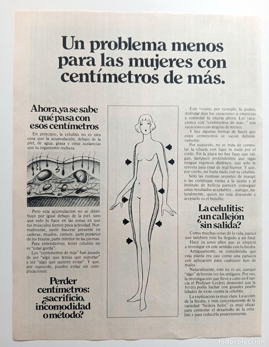 Otros art&iacute;culos de coleccionismo en papel: COLECCIONISMO PAPEL PUBLICIDAD M&Eacute;TODO PARA ADELGAZAR CELULITIS (A&Ntilde;OS 70)