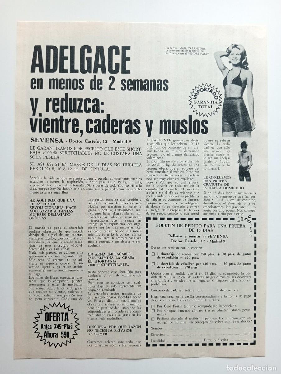 Otros art&iacute;culos de coleccionismo en papel: COLECCIONISMO PAPEL PUBLICIDAD ADELGAZAR EN MENOS DE DOS SEMANAS