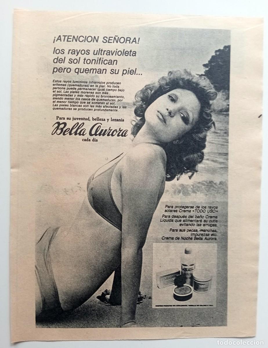 Otros art&iacute;culos de coleccionismo en papel: COLECIONISMO PAPEL ANTIGUO ANUNCIO PUBLICITARIO BELLA AURORA CREMA PARA LA PIEL