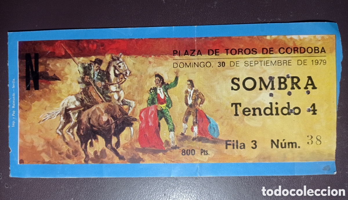 Otros art&iacute;culos de coleccionismo en papel: RESGUARDOS DE ENTRADAS CORRIDA EN LA PLAZA DE TOROS DE C&Oacute;RDOBA. DOMINGO, 30 DE SEPTIEMBRE 1979