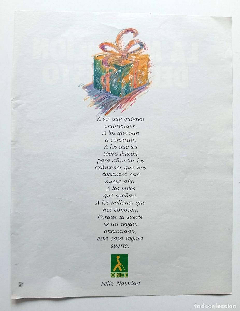 Otros art&iacute;culos de coleccionismo en papel: COLECIONISMO PAPEL ANTIGUO ANUNCIO PUBLICITARIO O.N.C.E. FELIZ NAVIDAD