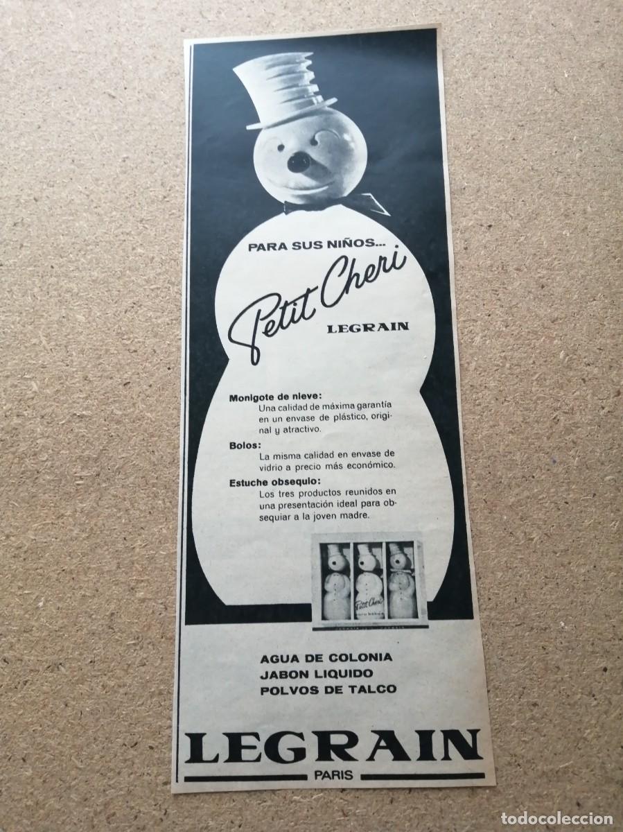 Otros art&iacute;culos de coleccionismo en papel: ANUNCIO. PETIT CHERI, LEGRAIN PARIS