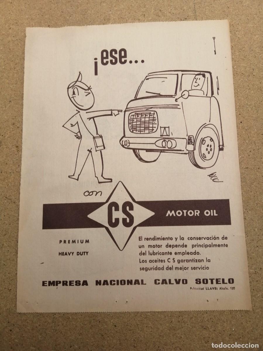 Otros art&iacute;culos de coleccionismo en papel: ANUNCIO. ACEITE CS.....