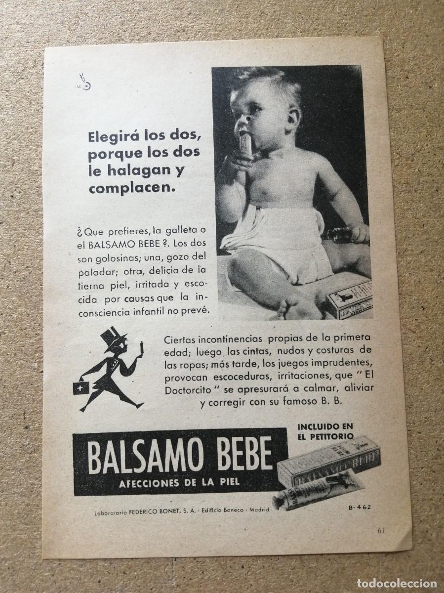 Otros art&iacute;culos de coleccionismo en papel: ANUNCIO. BALSAMO BEBE