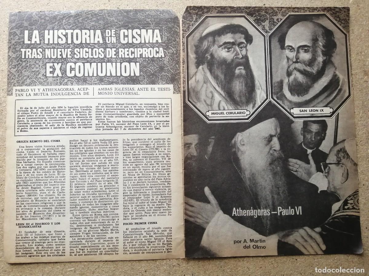 Otros art&iacute;culos de coleccionismo en papel: REPORTAJE. LA HISTORIA DE UN CISMA TRAS NUEVE SIGLOS DE RECIPROCA EXCOMUNION