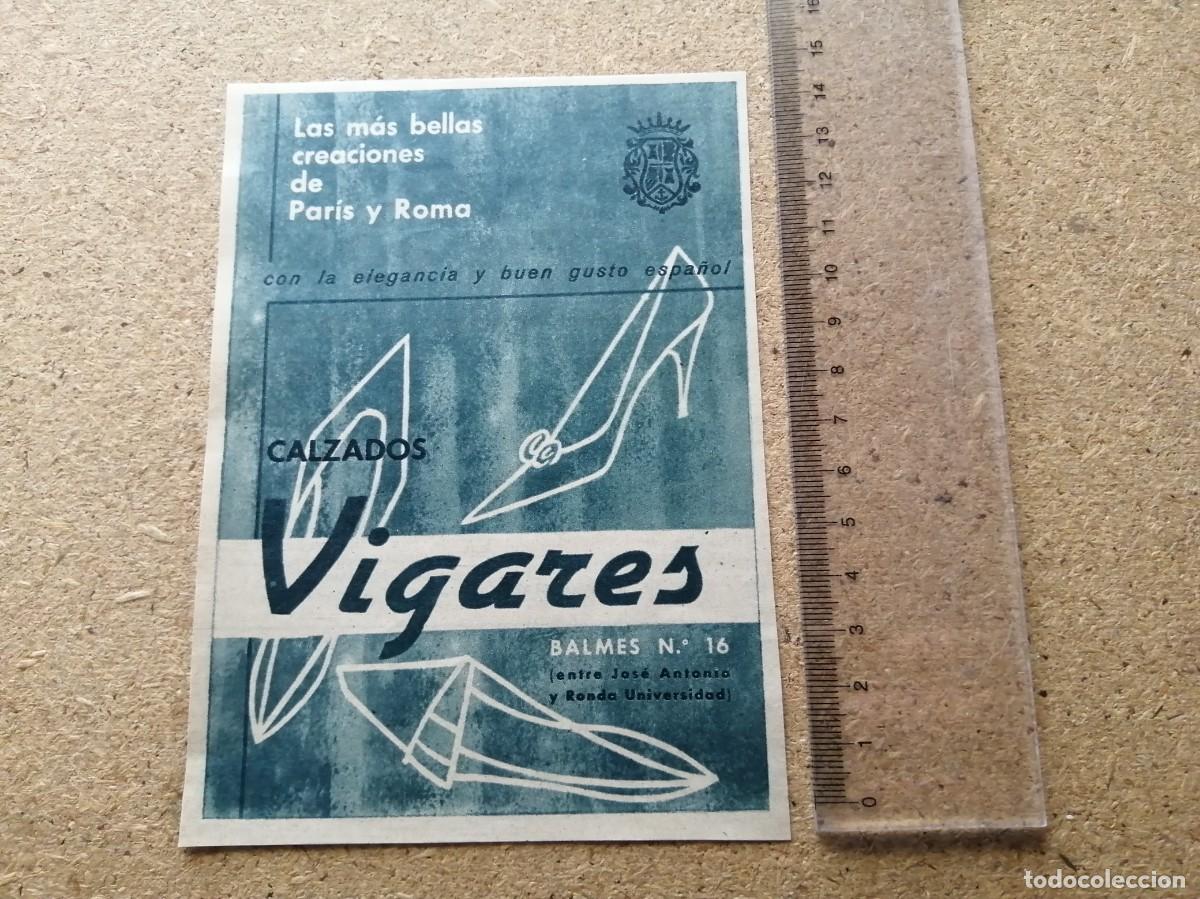 Otros art&iacute;culos de coleccionismo en papel: ANUNCIO. CALZADOS VIGARES (BARCELONA)