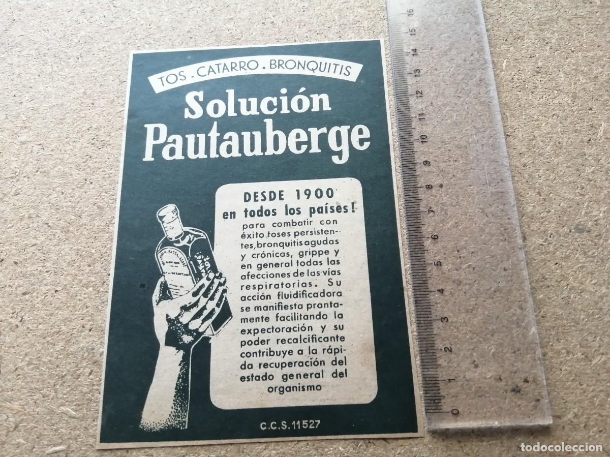 Otros art&iacute;culos de coleccionismo en papel: ANUNCIO. SOLUCION PAUTAUBERGE