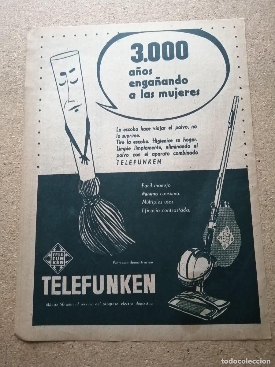 Altri oggetti di carta: ANUNCIO. ASPIRADOR TELEFUNKEN