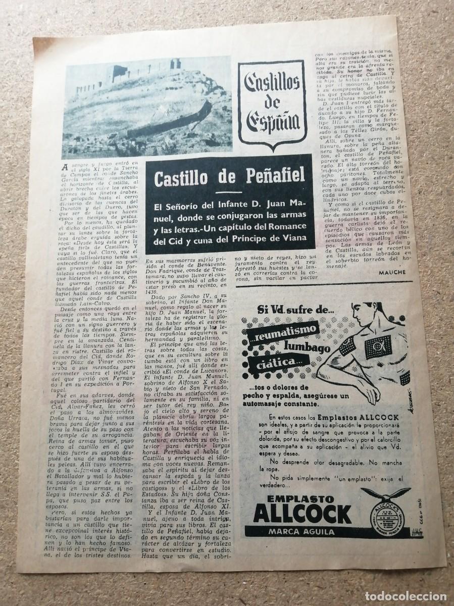 Otros art&iacute;culos de coleccionismo en papel: REPORTAJE. CASTILLOS DE ESPA&Ntilde;A. CASTILLO DE PE&Ntilde;AFIEL