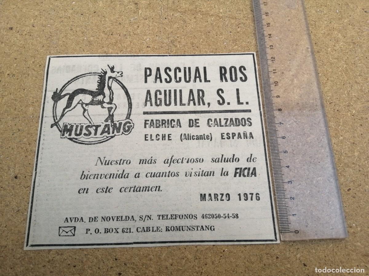 Otros art&iacute;culos de coleccionismo en papel: ANUNCIO. PASCUAL ROS AGUILAR, FABRICA DE CALZADOS (ELCHE, ALICANTE)