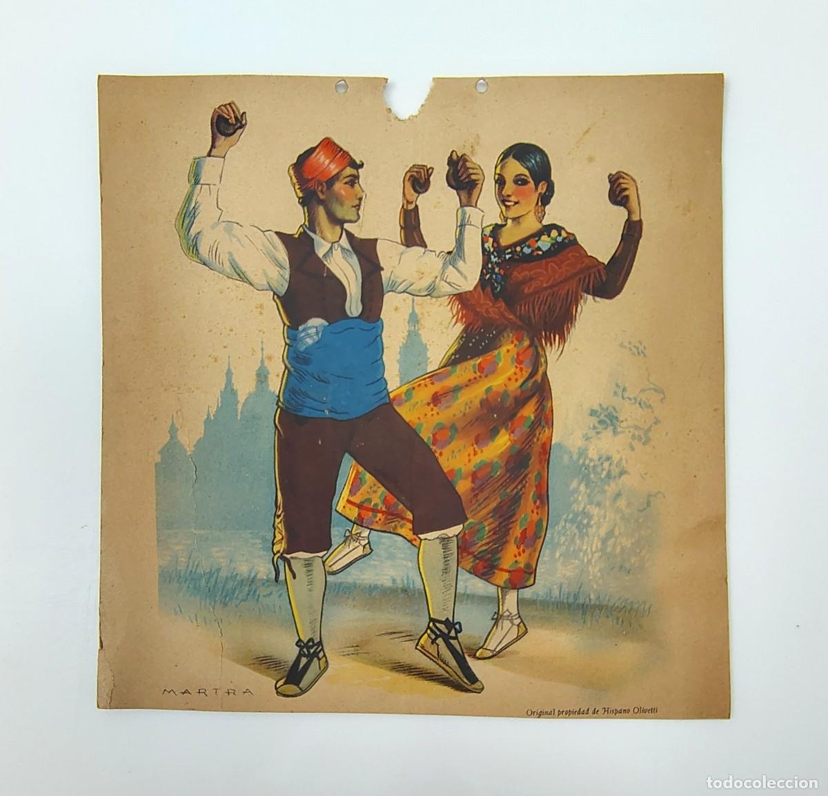 Otros art&iacute;culos de coleccionismo en papel: Antigua reproducci&oacute;n de una ilustraci&oacute;n de Joaquim Martra (a&ntilde;os 30/40)