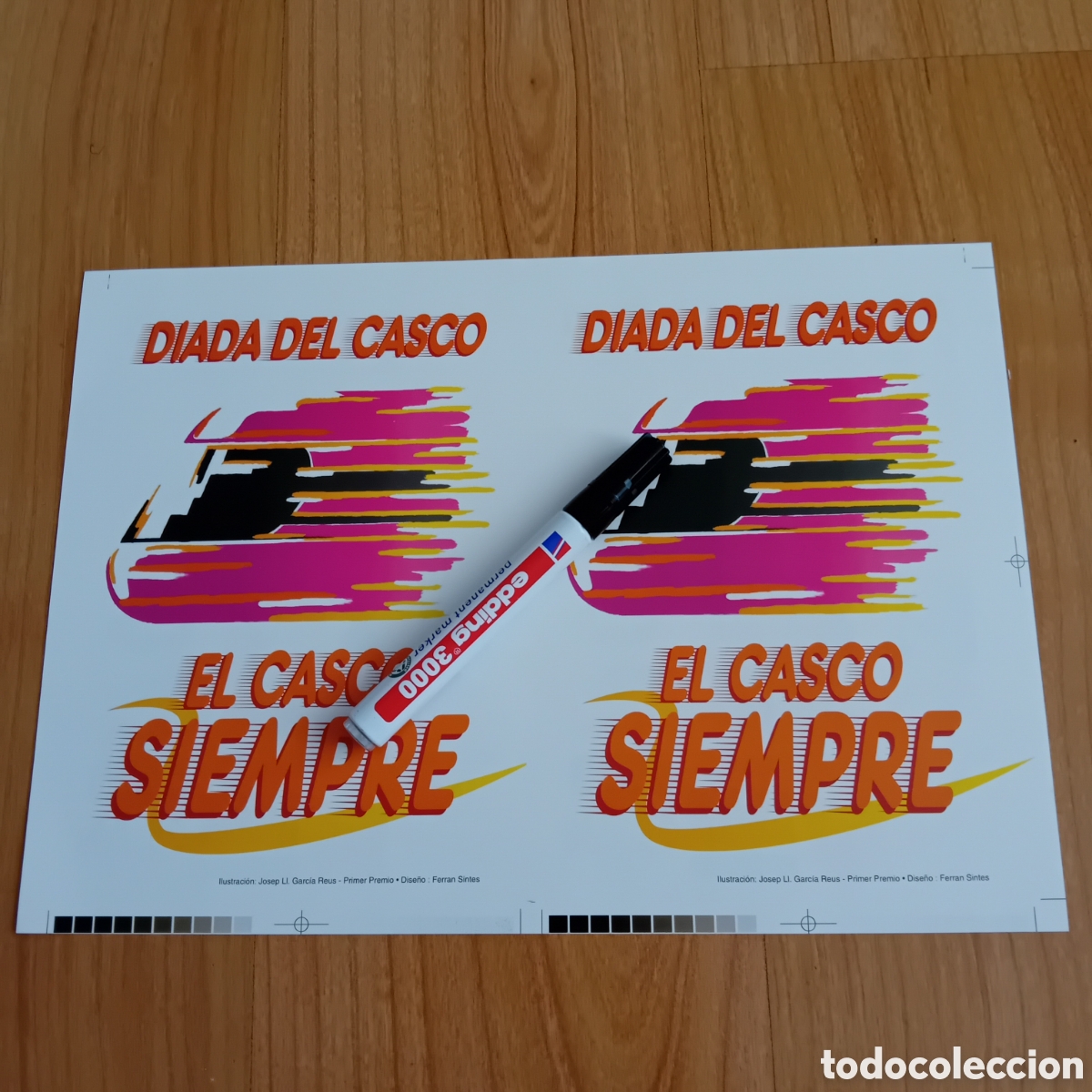 Otros art&iacute;culos de coleccionismo en papel: PLIEGO DE IMPRENTA CON FOLLETO DIADA DEL CASCO. MOTOS. PALMA MALLORCA. DECADA 1980