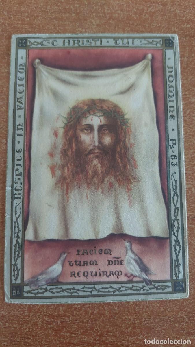 Otros art&iacute;culos de coleccionismo en papel: Tarjeta religiosa Santo Rostro 1944 Valencia