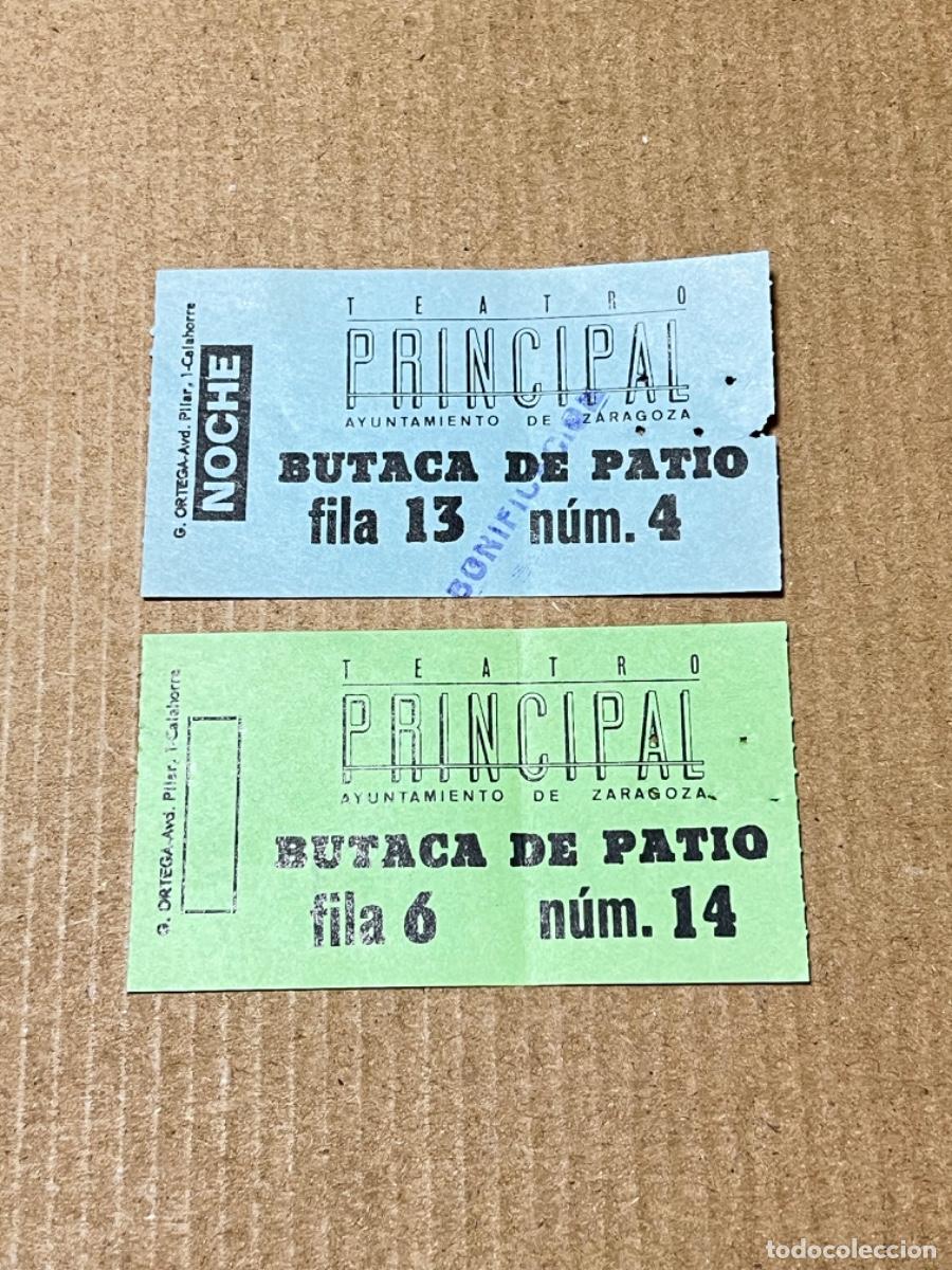 Otros art&iacute;culos de coleccionismo en papel: 2 entradas TEATRO PRINCIPAL ZARAGOZA 1993