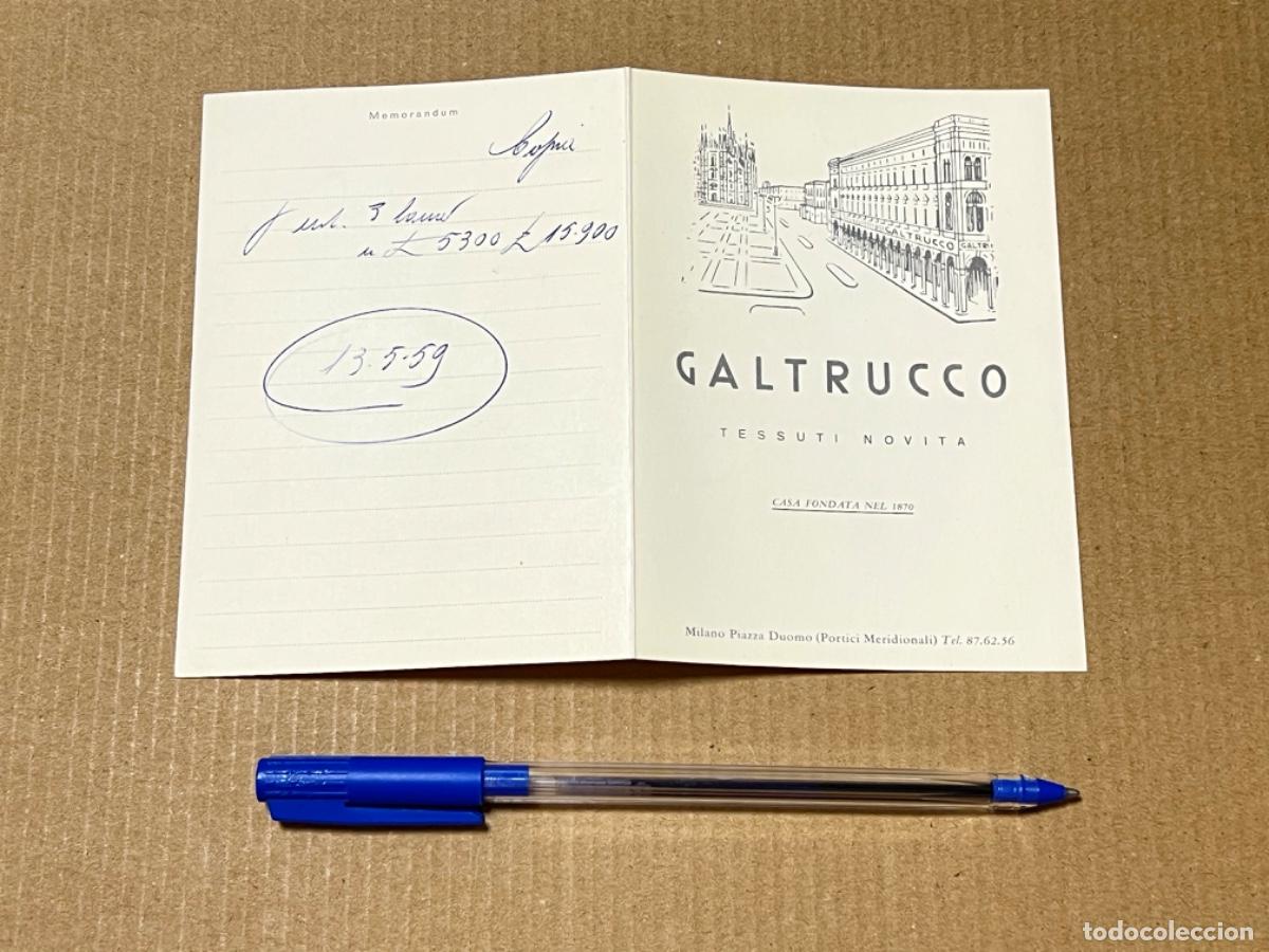 Otros art&iacute;culos de coleccionismo en papel: Antigua Publicidad de GALTRUCCO MILANO trajes y telas desde 1870