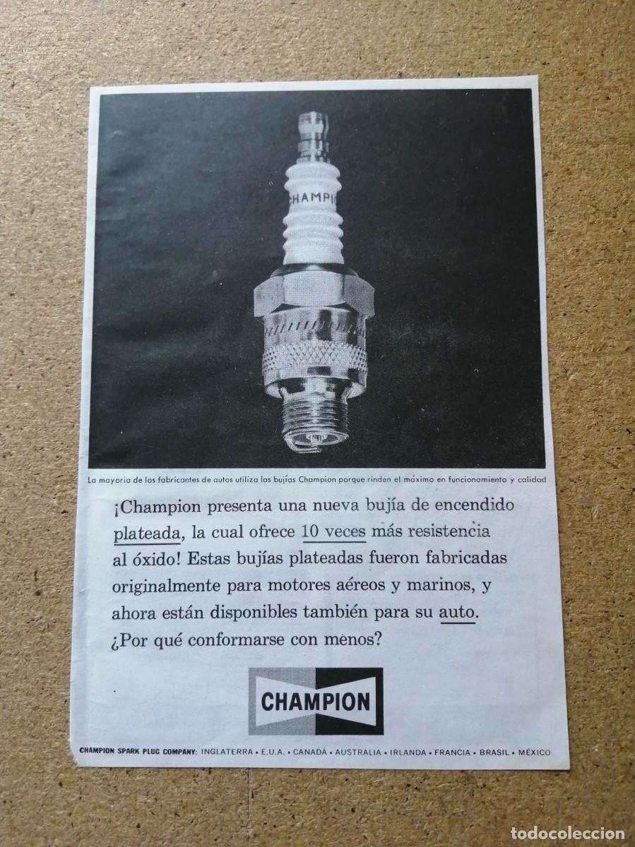 Otros art&iacute;culos de coleccionismo en papel: ANUNCIO. BUJIAS CHAMPION