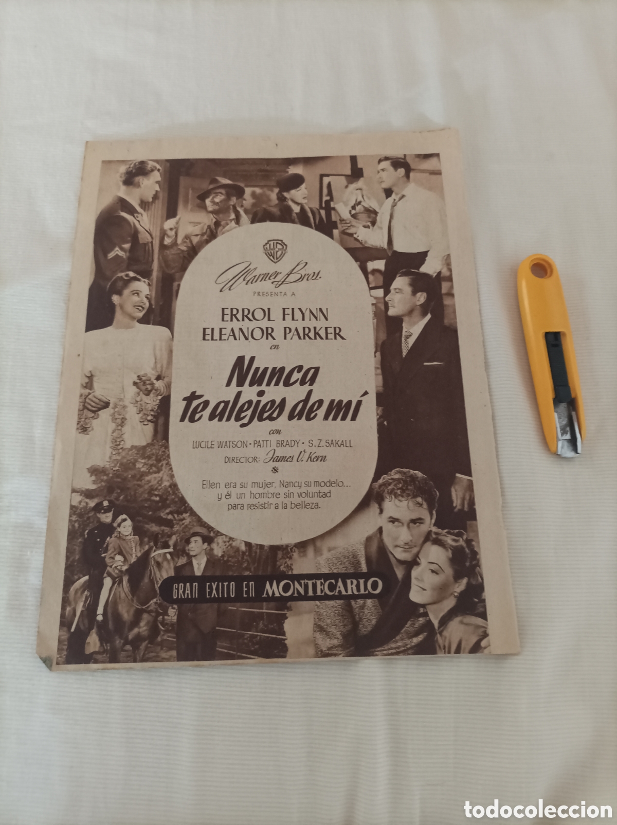 Otros art&iacute;culos de coleccionismo en papel: PUBLICIDAD PEL&Iacute;CULA NUNCA TE ALEJES DE MI - ERROL FLYNN - ELEANOR PARKER 1947