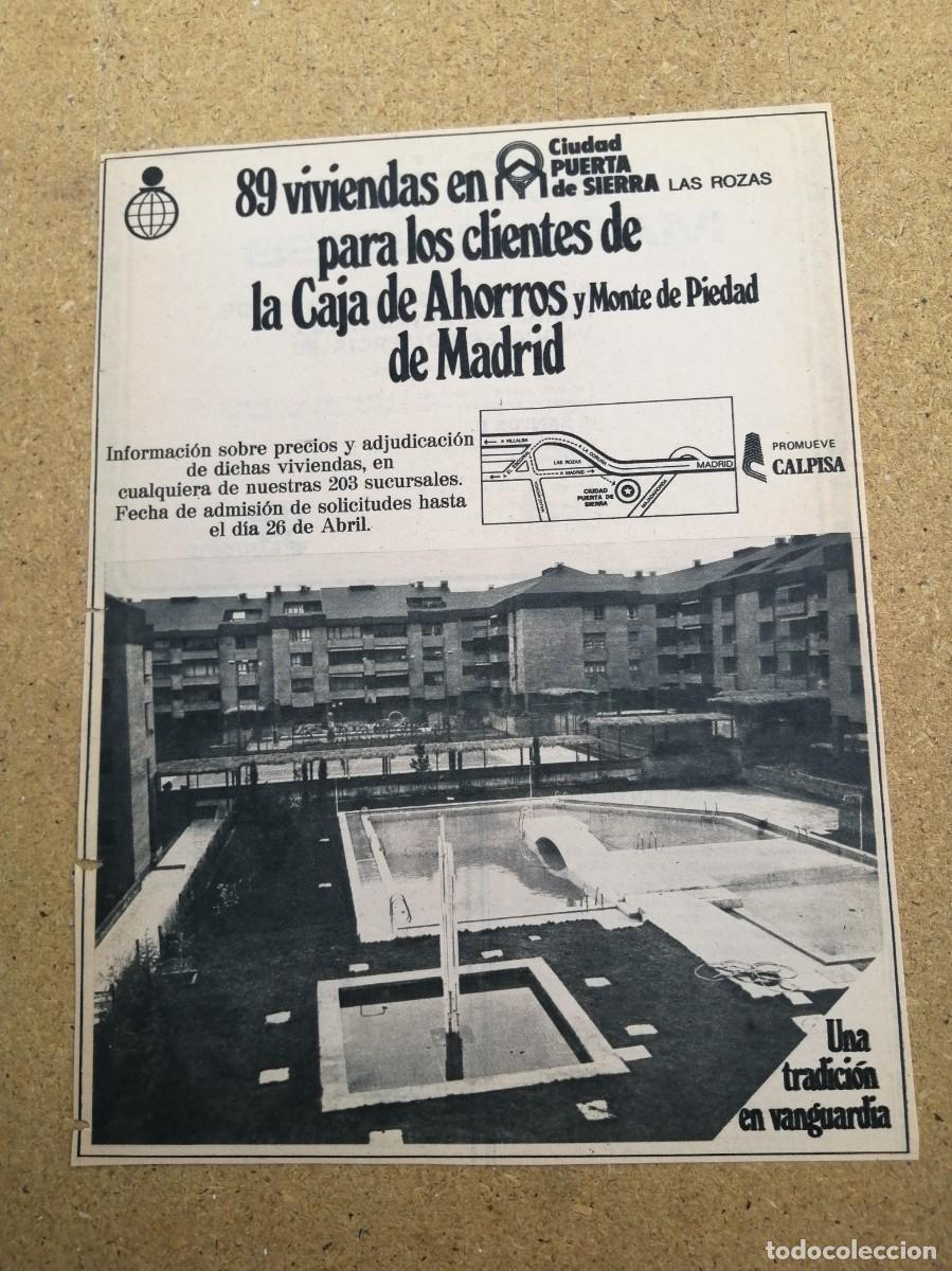 Otros art&iacute;culos de coleccionismo en papel: ANUNCIO. 89 VIVIENDAS EN CIUDAD PUERTA DE SIERRA, LAS ROZAS, MADRID