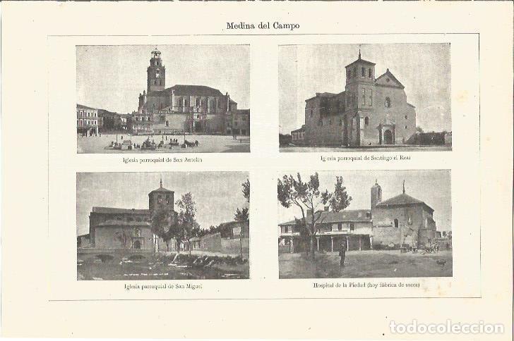 Sammelleidenschaft Andere Papierartikel: LAMINA V03215: Iglesias y Hospital de la Piedad en Medina del Campo - Varios