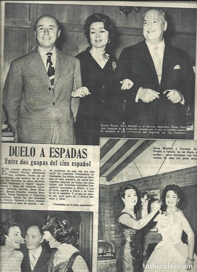 Sammelleidenschaft Andere Papierartikel: LAMINA 33153: Fiesta con Sara Montiel y Carmen Sevilla en Madrid - VVAA
