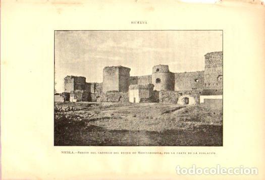 Otros art&iacute;culos de coleccionismo en papel: LAMINA V27028: Huelva. Castillo del duque de Medinasidonia en Niebla - Rodrigo Amador de los Rios