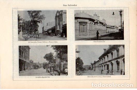 Otros art&iacute;culos de coleccionismo en papel: LAMINA V39476: Vistas de San Salvador - Varios