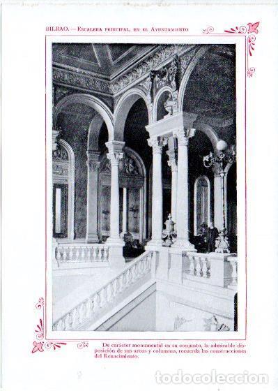 Otros art&iacute;culos de coleccionismo en papel: LAMINA V31952: Bilbao. Escalera principal del Ayuntamiento - Varios