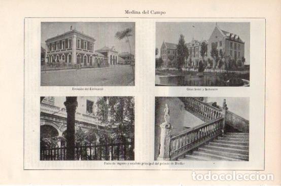 Otros art&iacute;culos de coleccionismo en papel: LAMINA V43742: Medina del Campo Palacio de Due&ntilde;as y Hotel Balneario - Varios