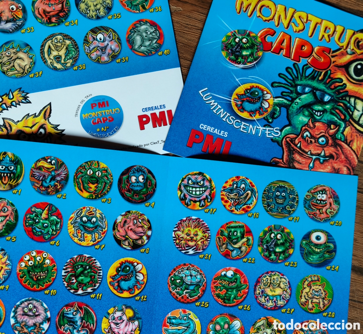 Otros art&iacute;culos de coleccionismo en papel: Checklist tazos caps Monstruos PMI