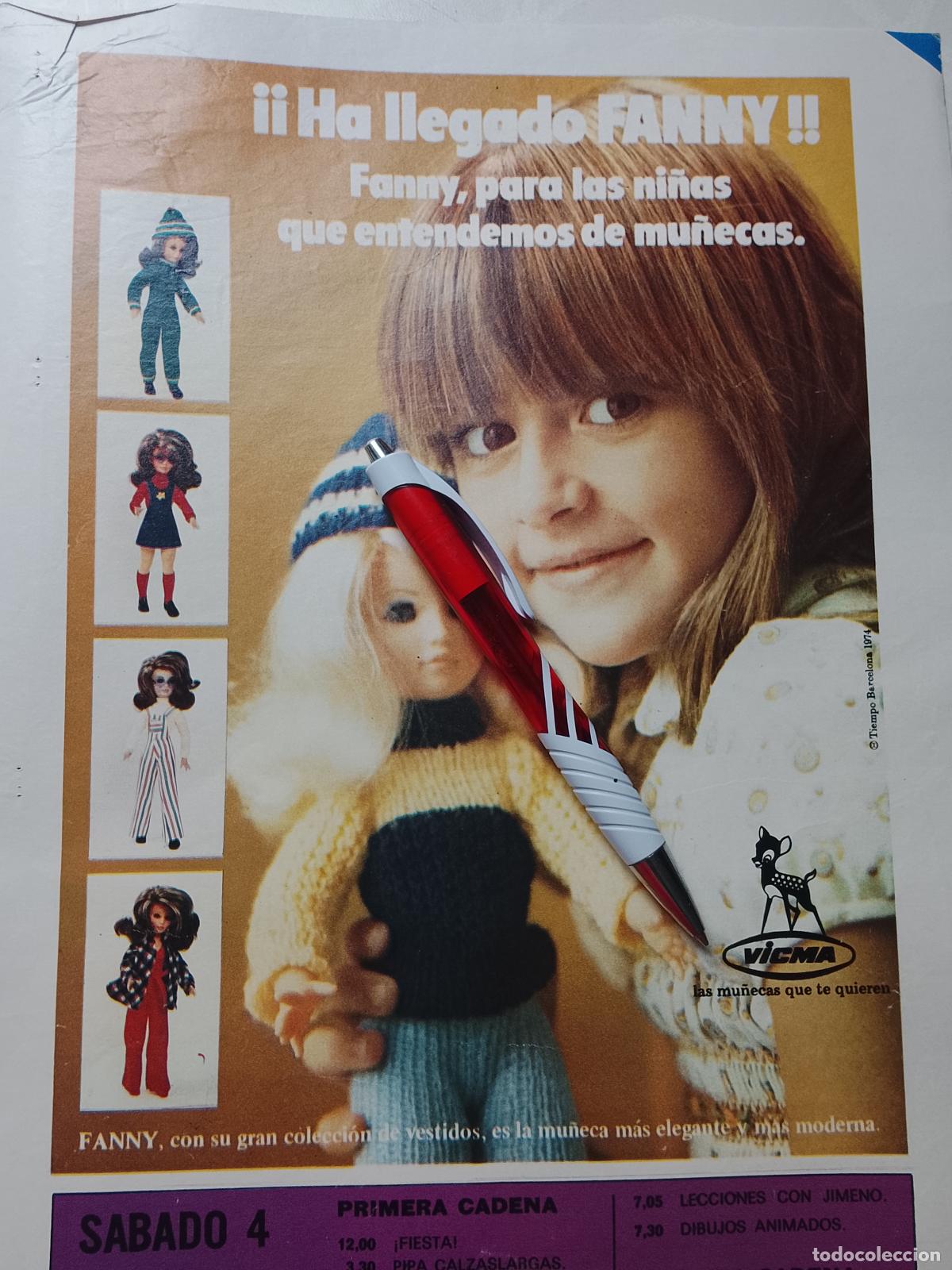 Otros art&iacute;culos de coleccionismo en papel: GRAN HOJA DE REVISTA PUBLICITARIA MU&Ntilde;ECAS FANNY VICMA PARECIDAS A NANCY . A&Ntilde;OS 70S