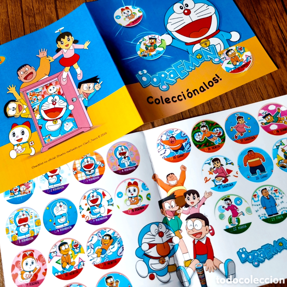 Otros art&iacute;culos de coleccionismo en papel: Checklist Tazos Doraemon Aspil